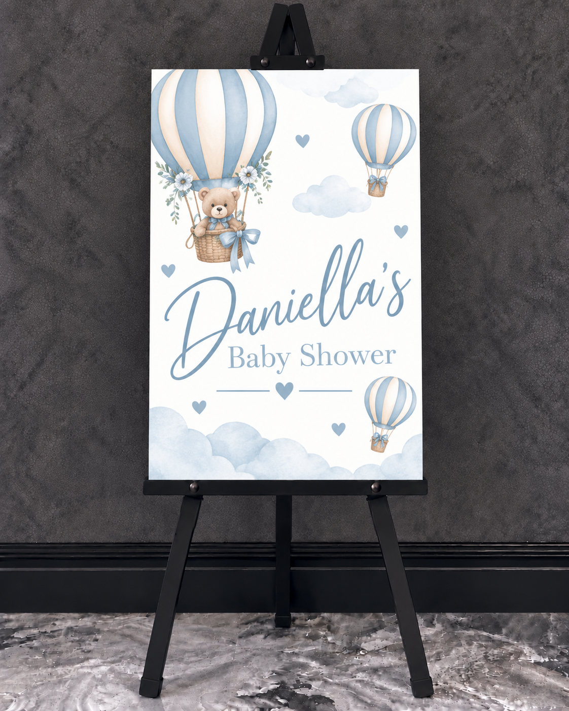 Welcome Board - Baby Shower Hot Air Balloon