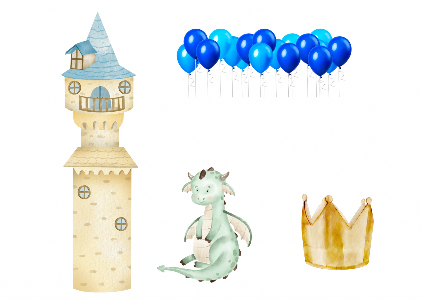SET OF 3 - Watercolour Dragon