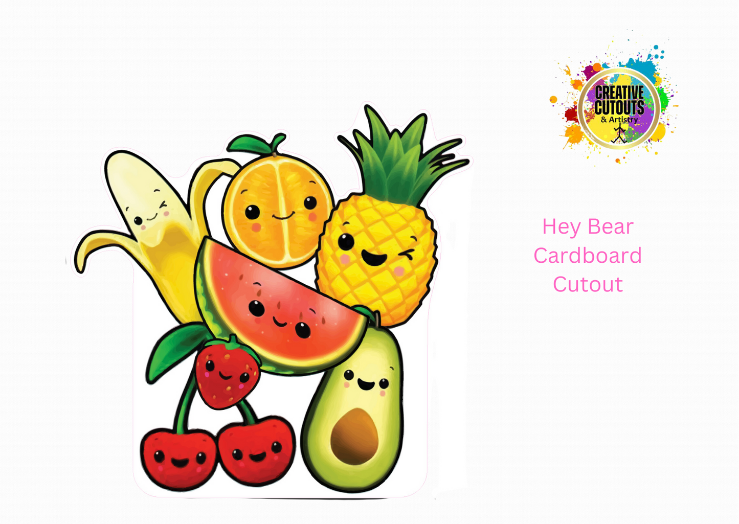 Hey Bear Fruit Cutout