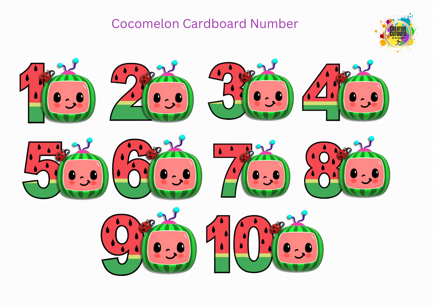 Cocomelon Number Cutout