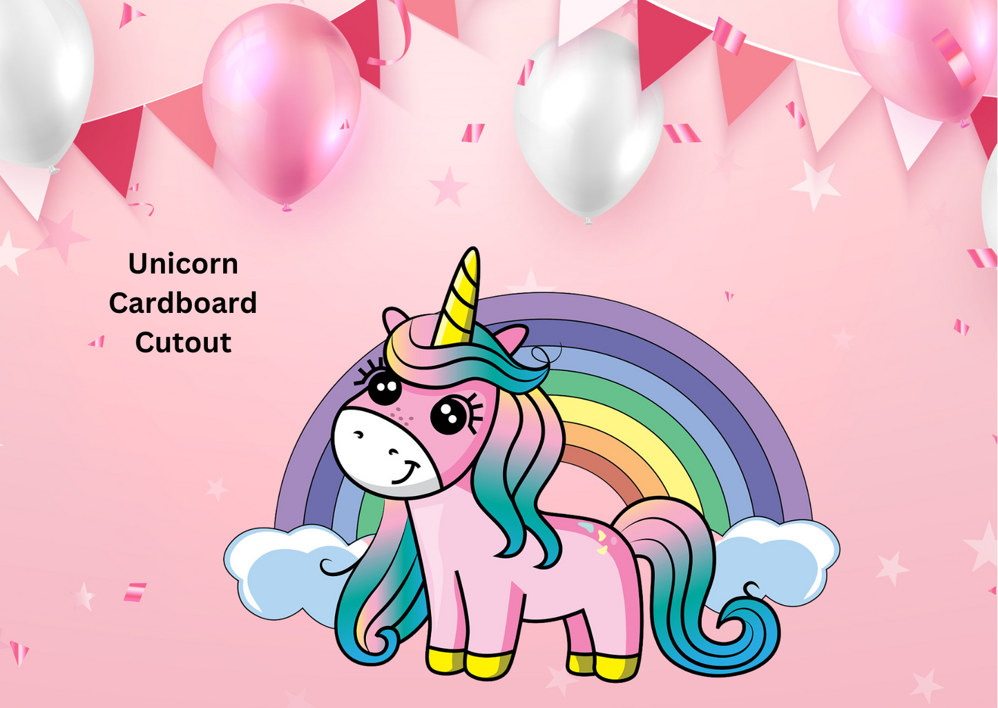Unicorn Rainbow Cutout
