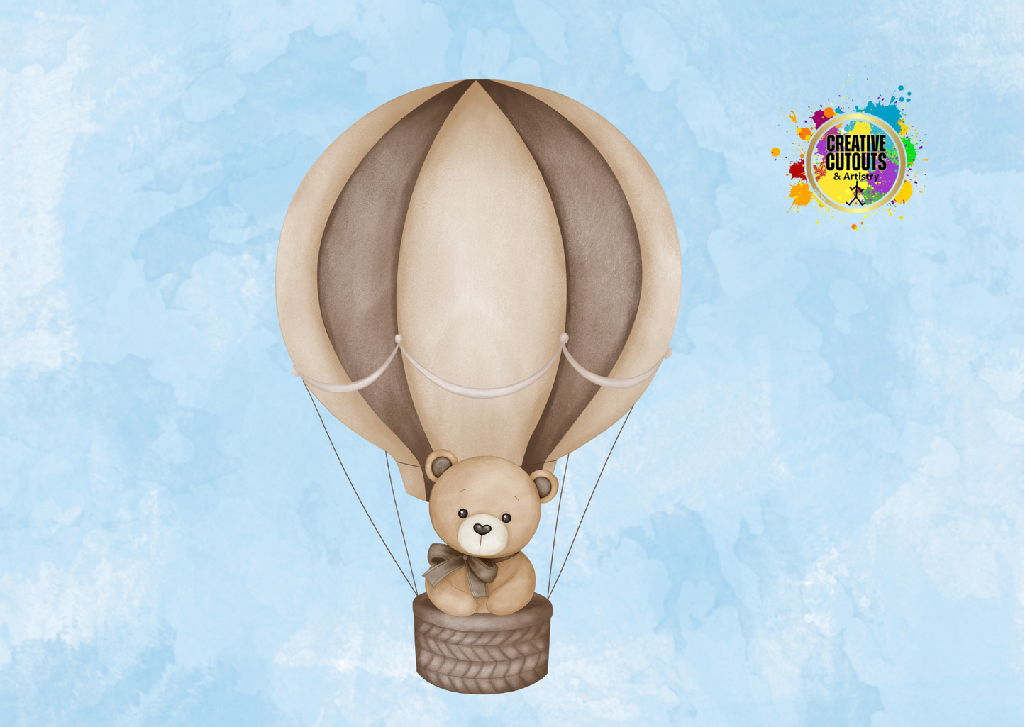 Bear Hot Air Balloon Cutout
