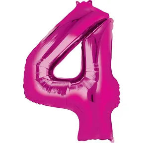 Pink Foil Unique Balloon 0-9