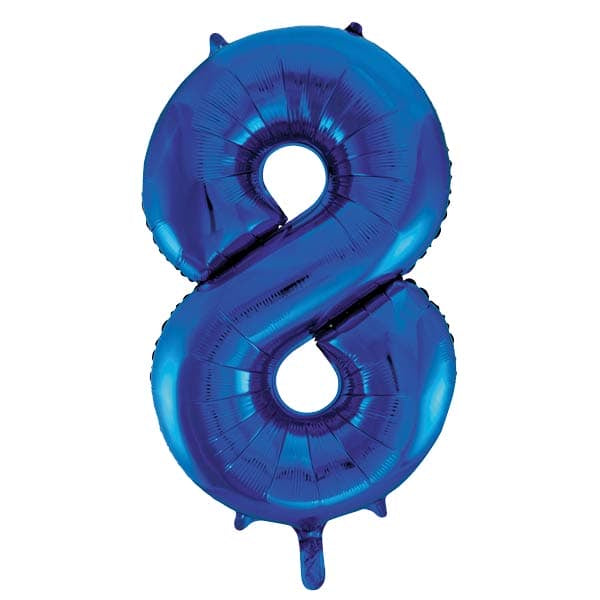 Blue Foil Unique Balloon 0-9