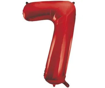 Red Foil Unique Balloon 0-9