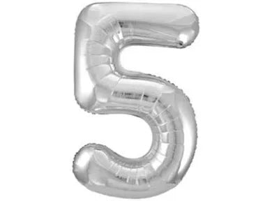 Silver Foil Balloon Unique 0-9
