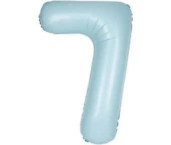 Matte Blue Foil Balloon Unique 0-9