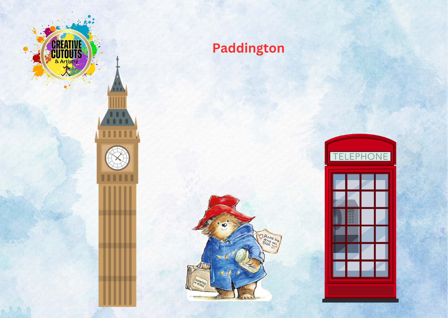 SET OF 3 - Paddington Cutouts