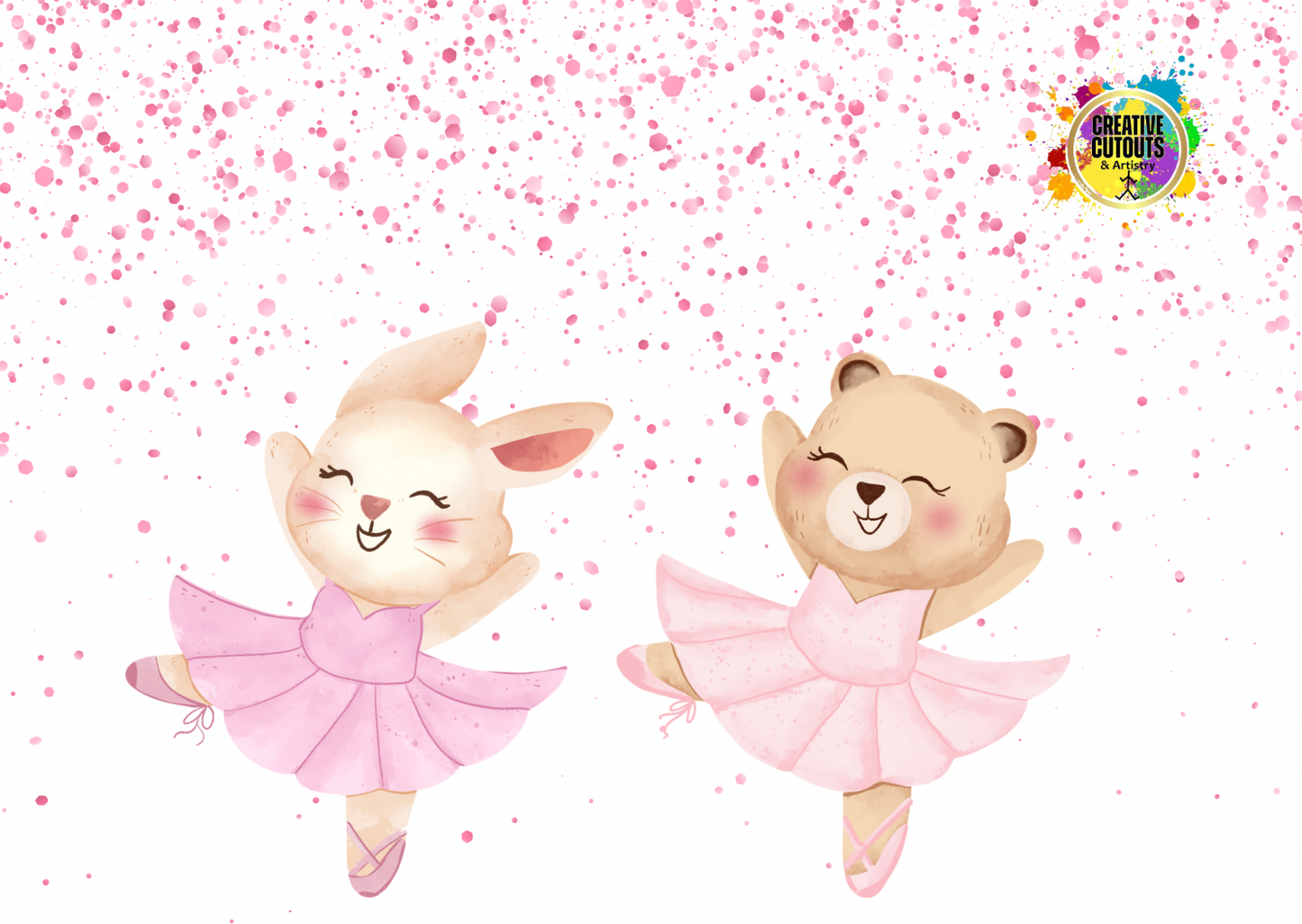 SET of 2 - Ballerina Cute Cutouts