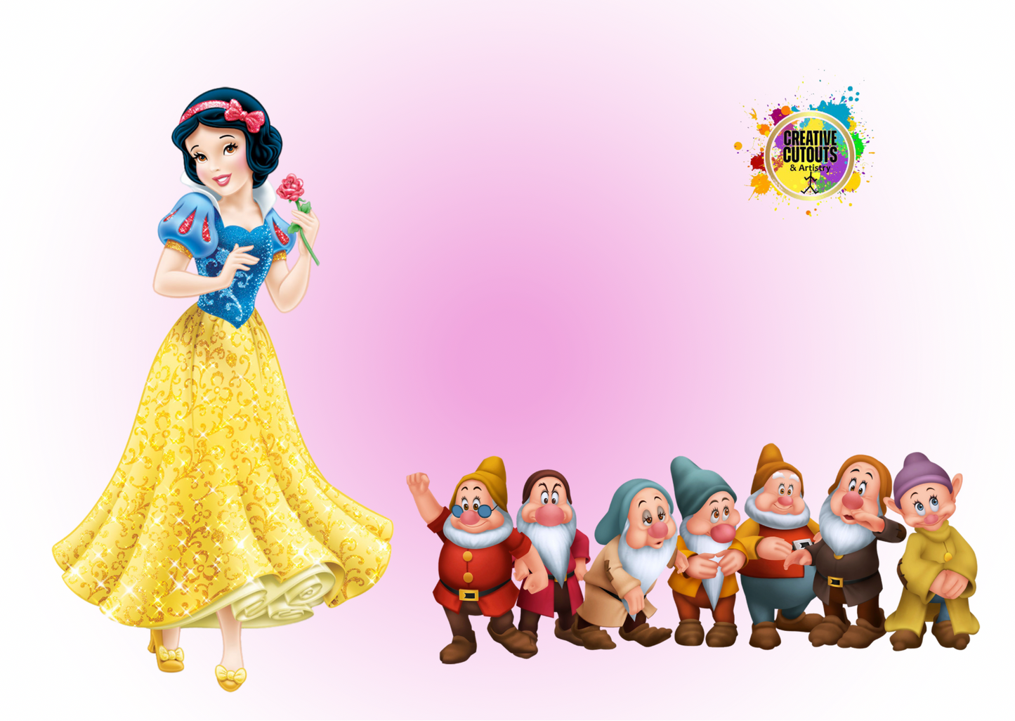 SET of 2 - Snow White Cutouts