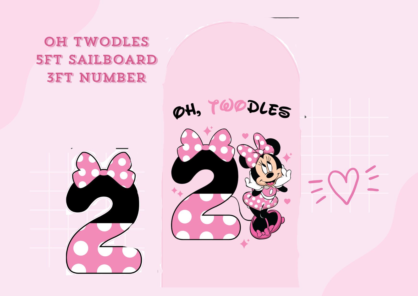 ONOMATO! Set 2 Paia Calze Donna Minnie Mouse - Cotone, Grigie E Rosa, Taglie 35-38 E 39-42