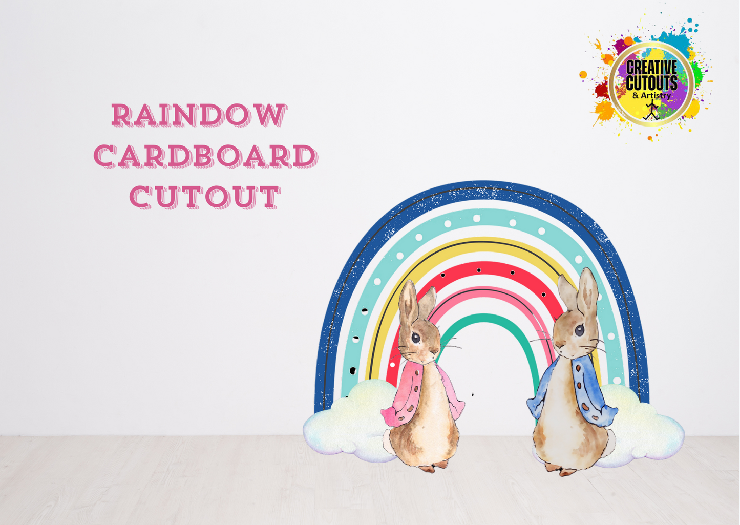 Peter Rabbit Rainbow Cutout