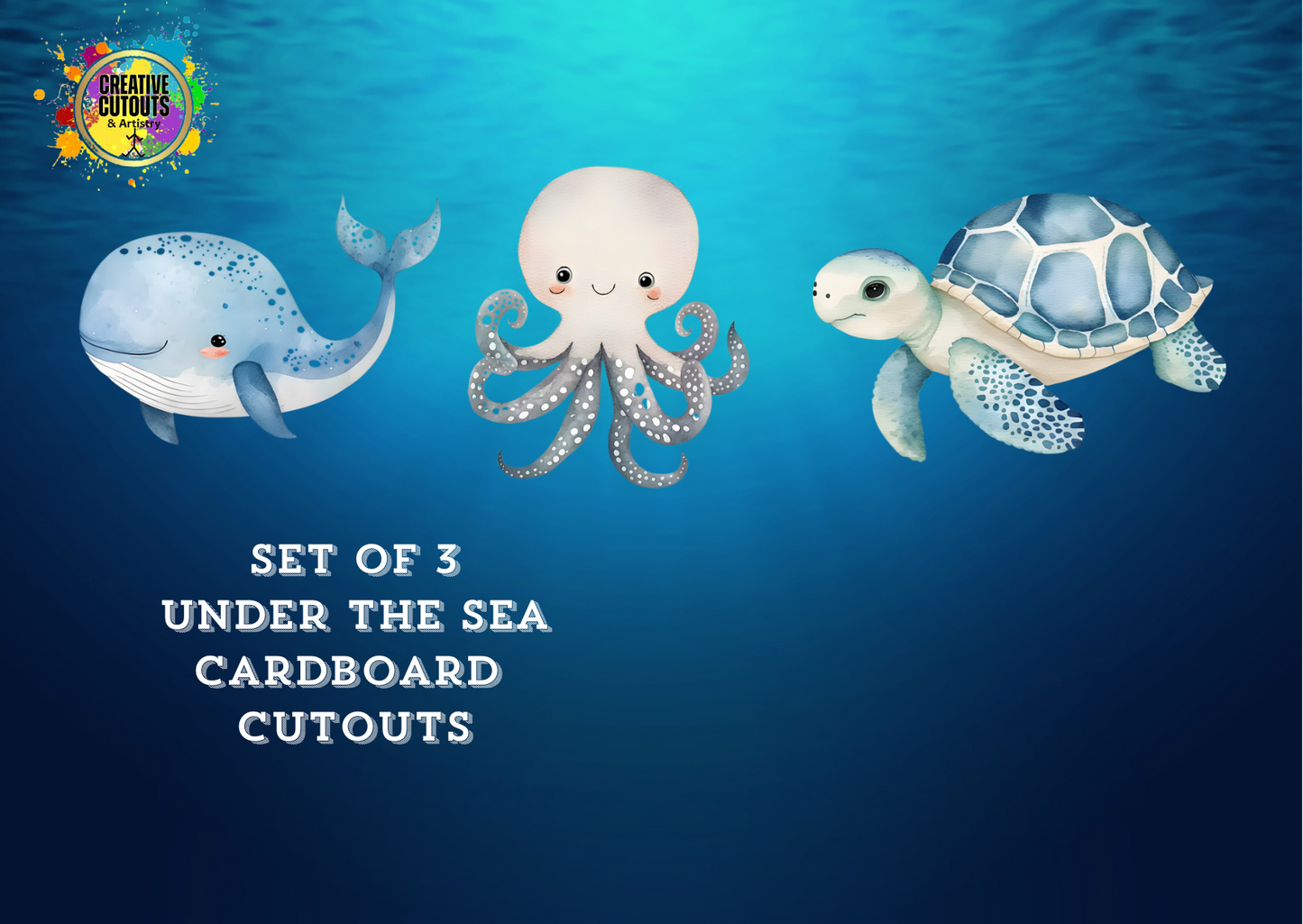 SET OF 3 Under the Sea Cutouts