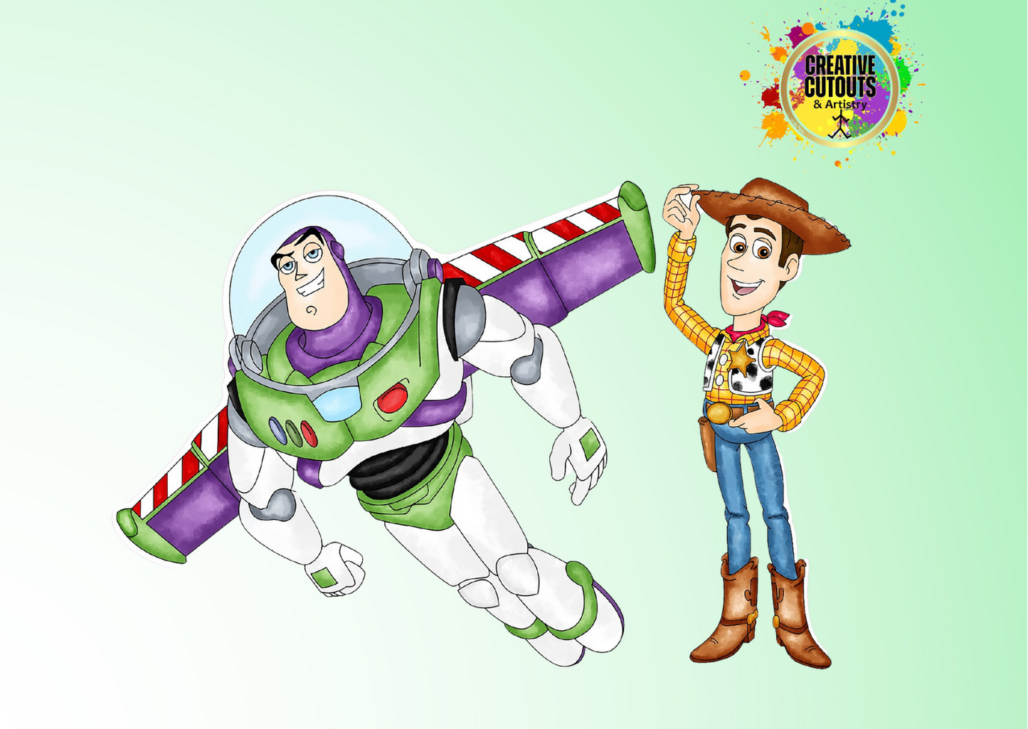 SET OF 2 - Toy Story - Woody and Buzz