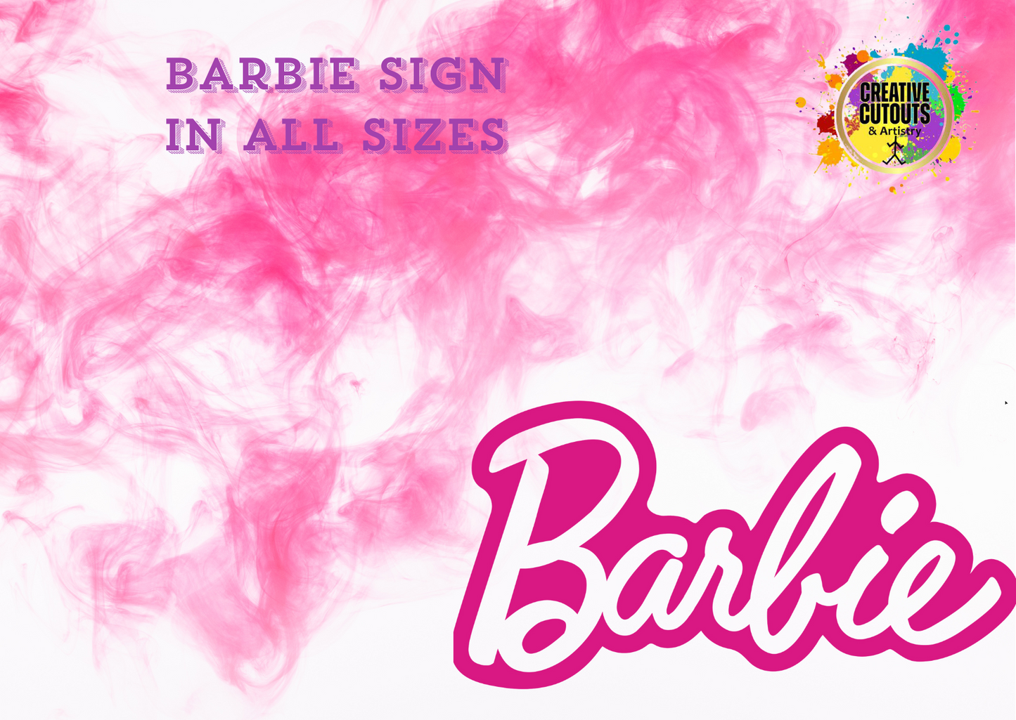 Barbie Cardboard Sign - without stand