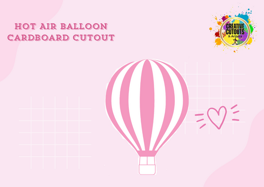 Pink Hot Air Balloon Cardboard Cutout