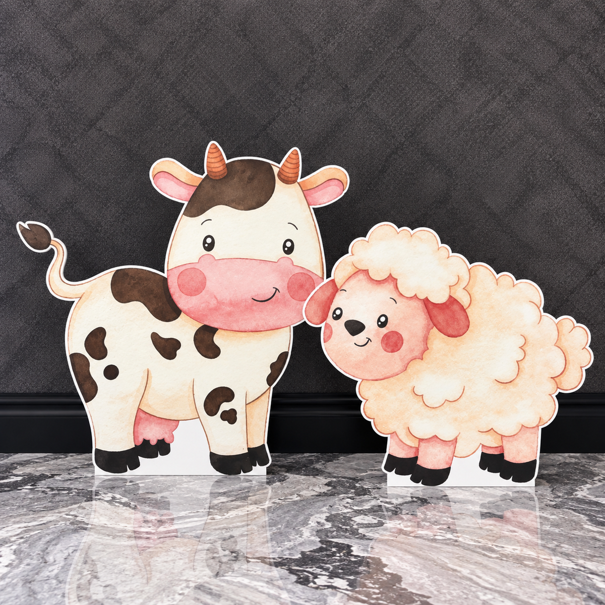 Farm Sheep & Cow Cutouts