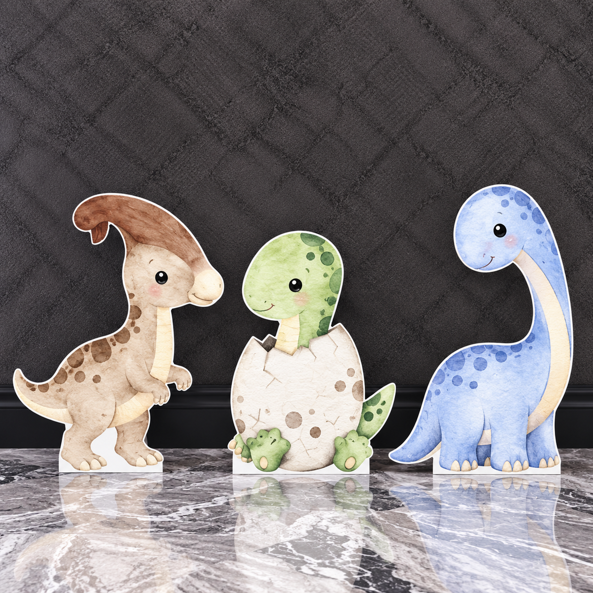 SET OF 3 Dinosaur Cutouts