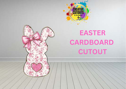 Easter Rabbit Pink Cardboard Cutout