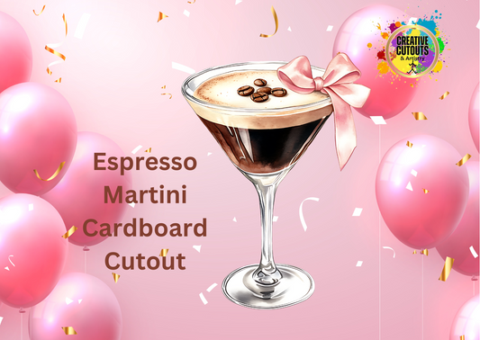 Espresso Martini Pink Cardboard Cutout