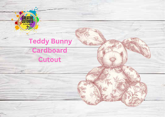 Toile Pink Rabbit Teddy Cardboard Cutout