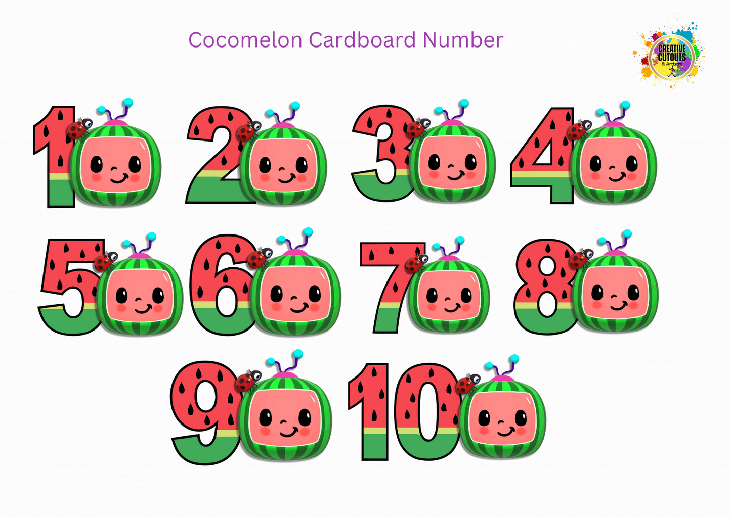 Cocomelon Number Cardboard Cutout