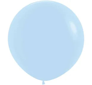 Sempertex Pastel Matte Blue 24" Latex Balloons 3pk 24" (2ft) 3pk