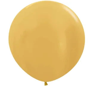 Sempertex Metallic Gold 24" Latex Balloons 3pk