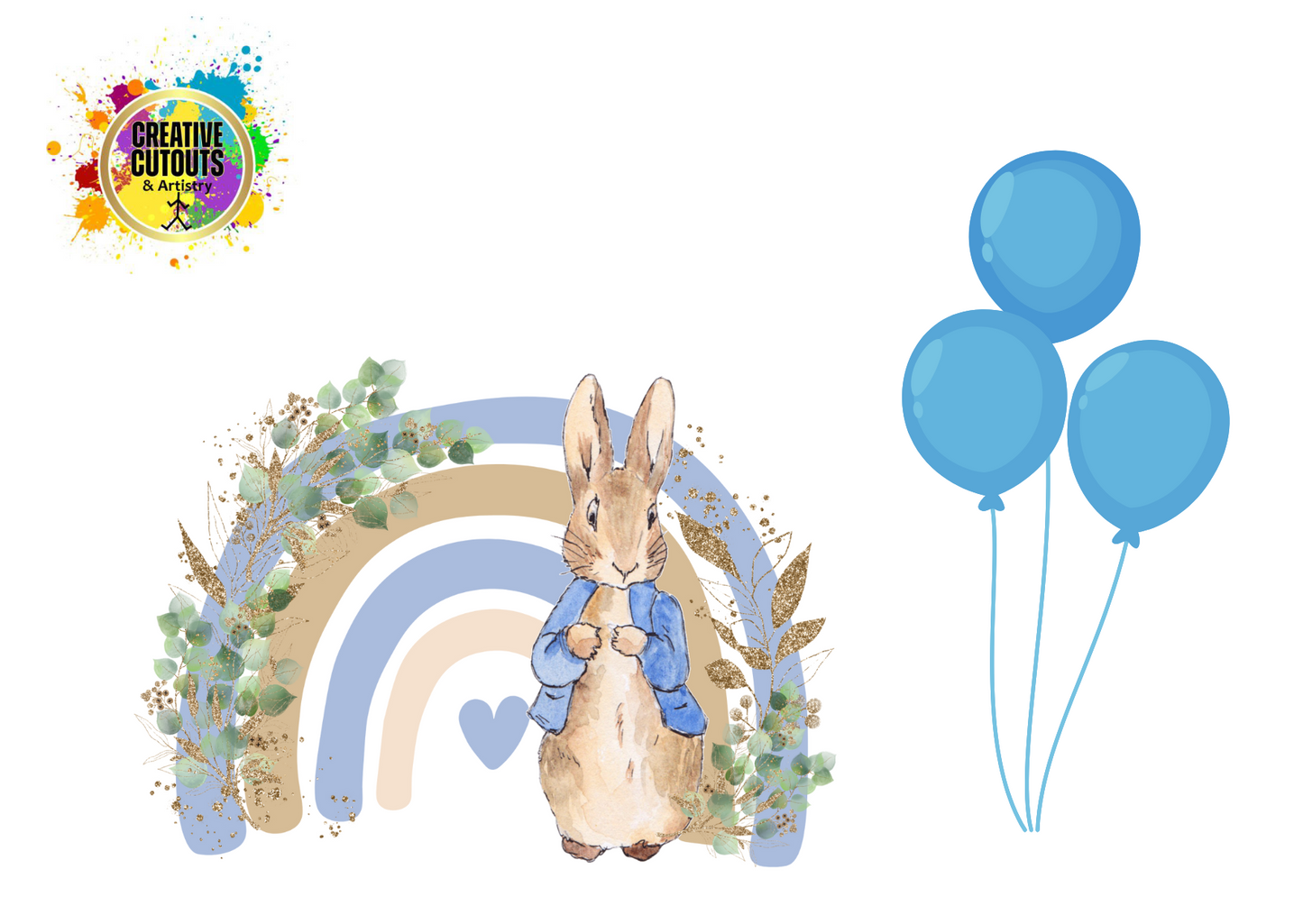 Peter Rabbit Rainbow Cutout