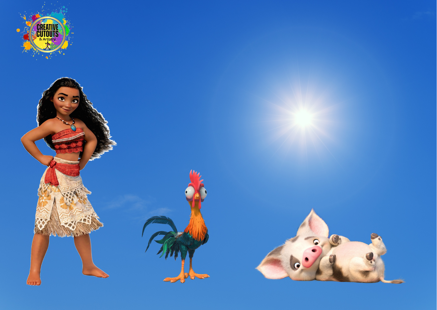 SET of 3 Moana Cutouts