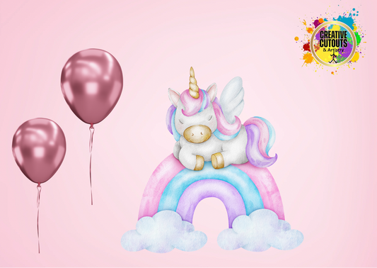 Rainbow Unicorn Magic Cutout