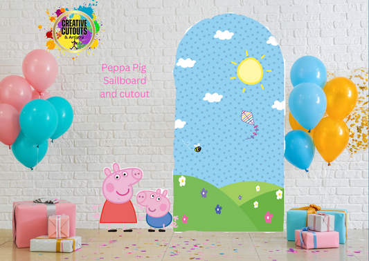 Peppa Pig and George Sailboard and Cardboard Cutouts