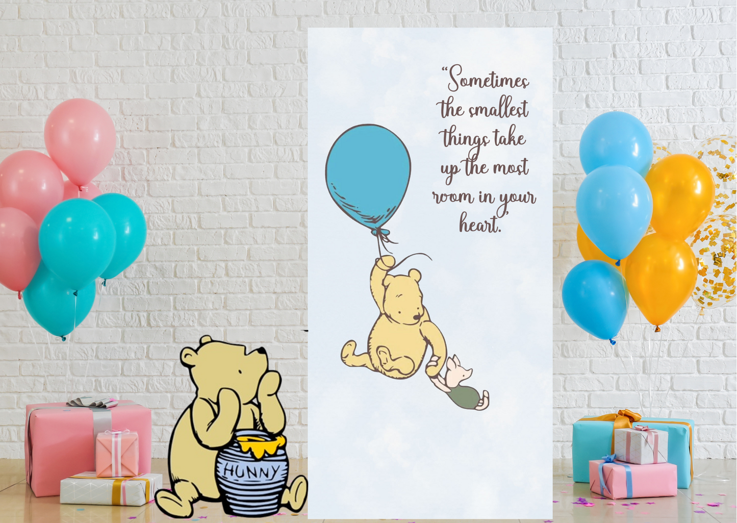 SET OF 2 - Winnie the Pooh Sailboard and Cardboard Cutout